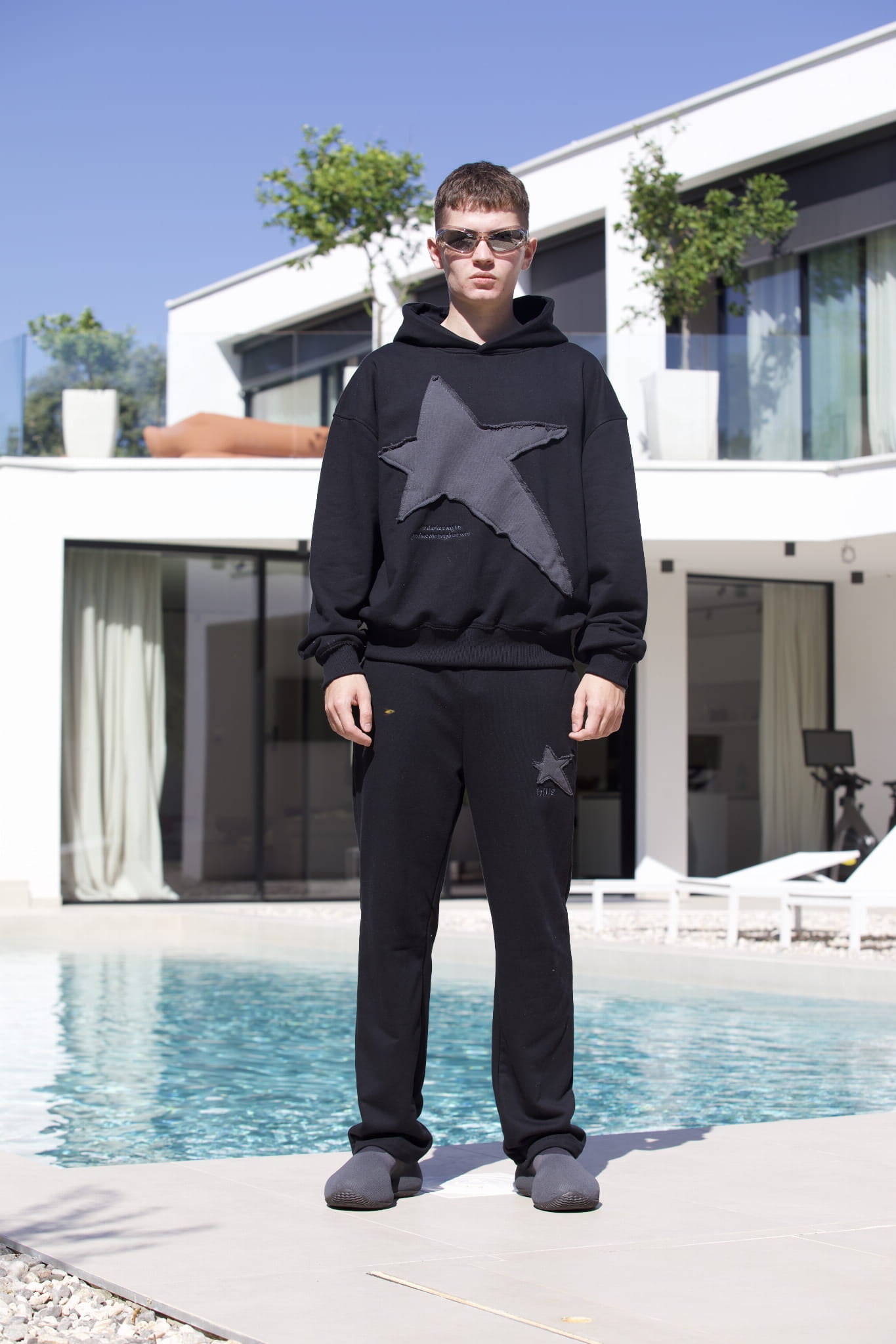 Black hoodie with stars best sale