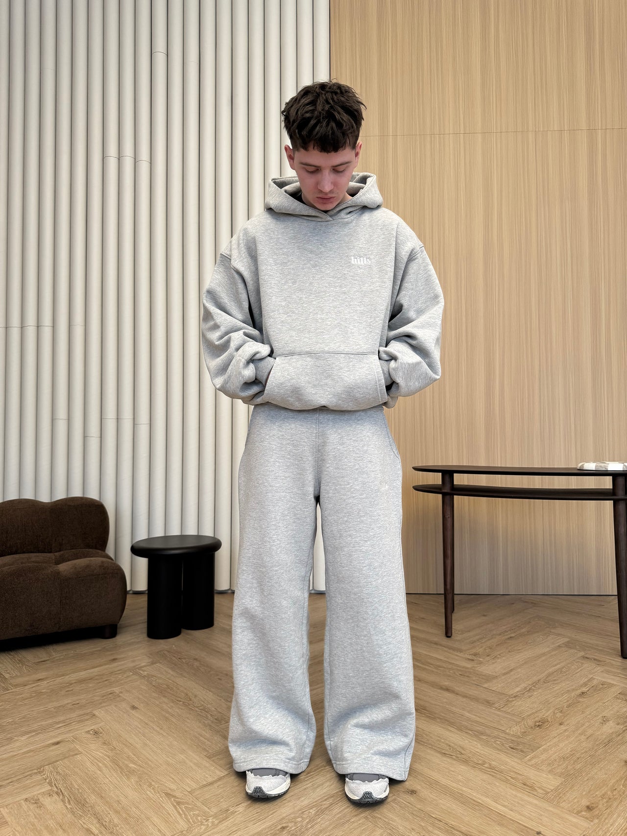 BASIC HOODIE (grey melange)