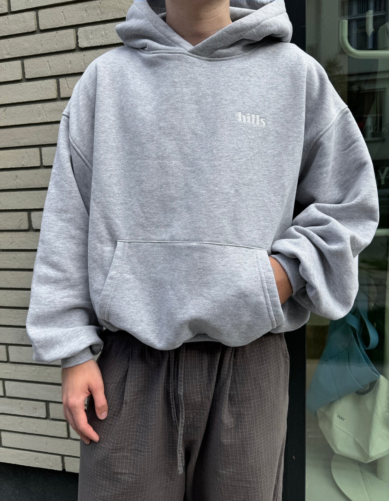 BASIC HOODIE (grey melange)