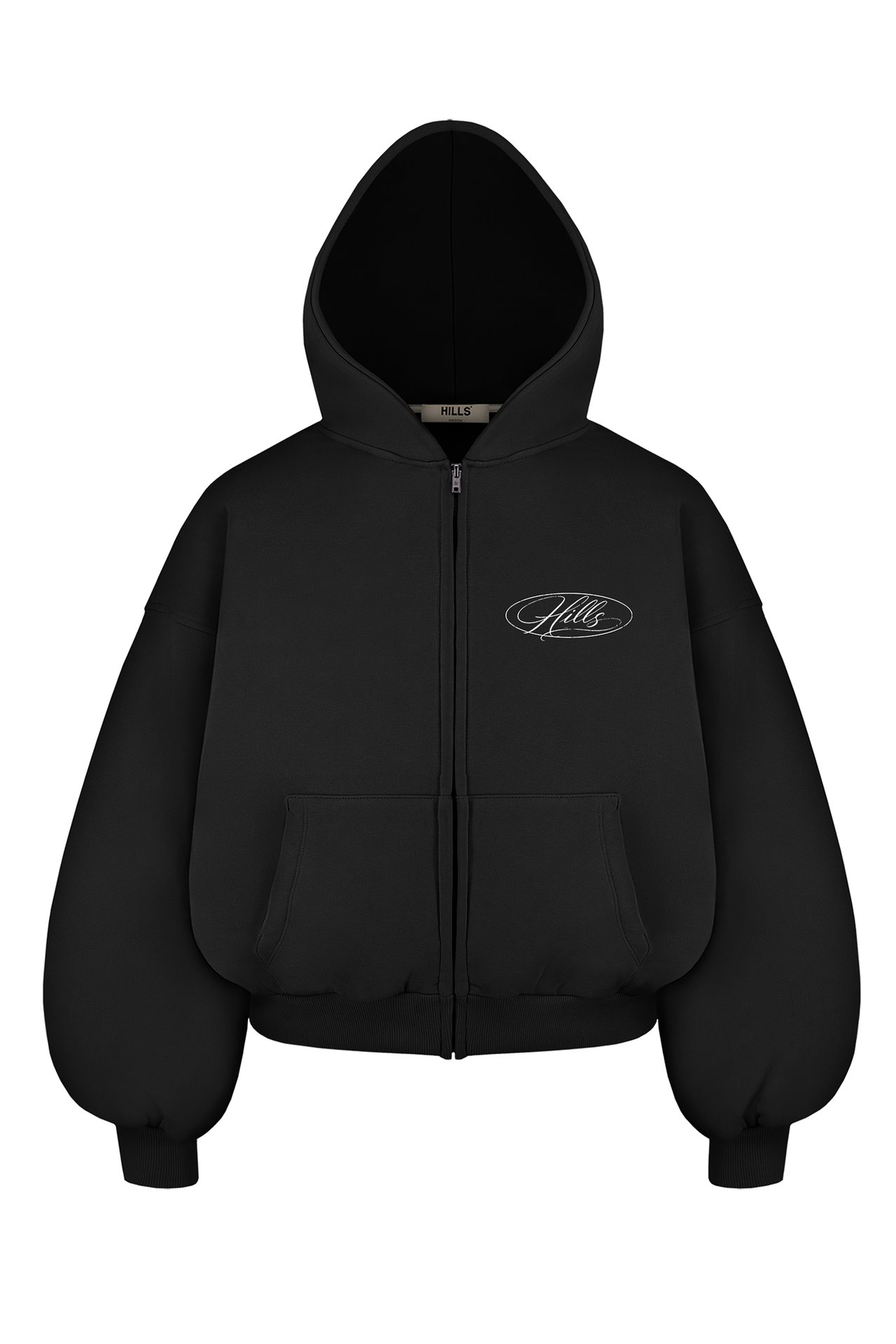 SCRIPT ZIP HOODIE (black)