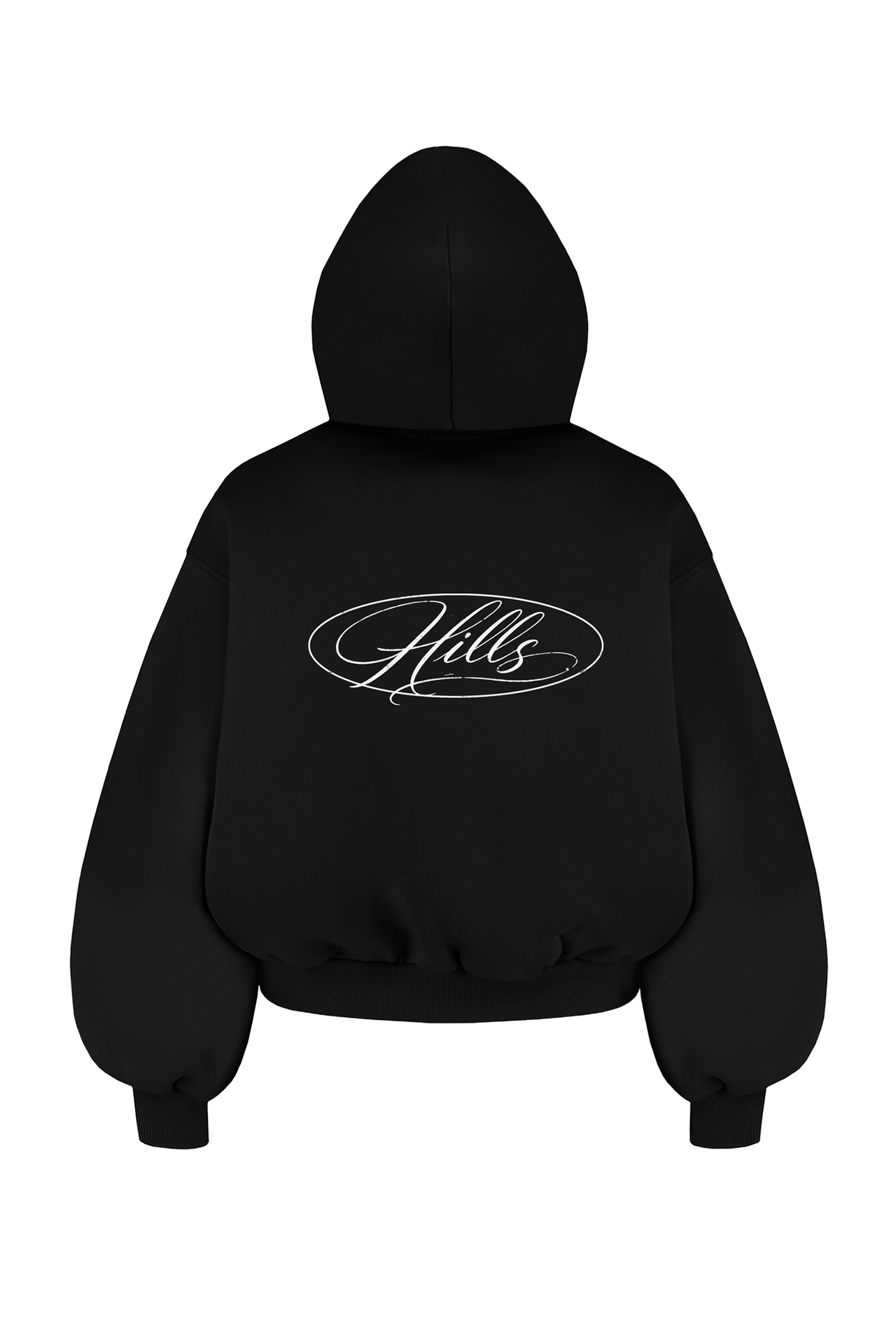 SCRIPT ZIP HOODIE (black)