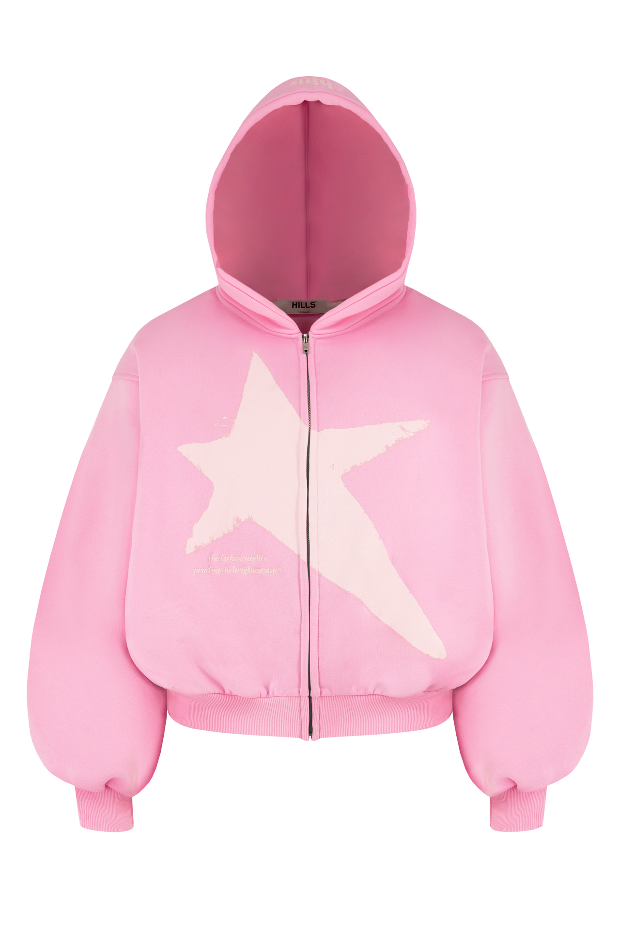 STAR ZIP HOODIE (pink)
