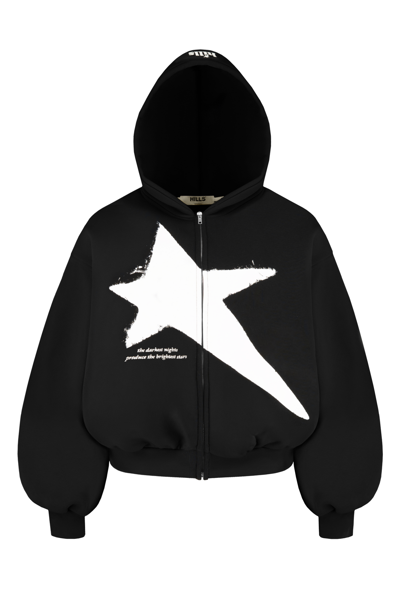 STAR ZIP HOODIE (black)