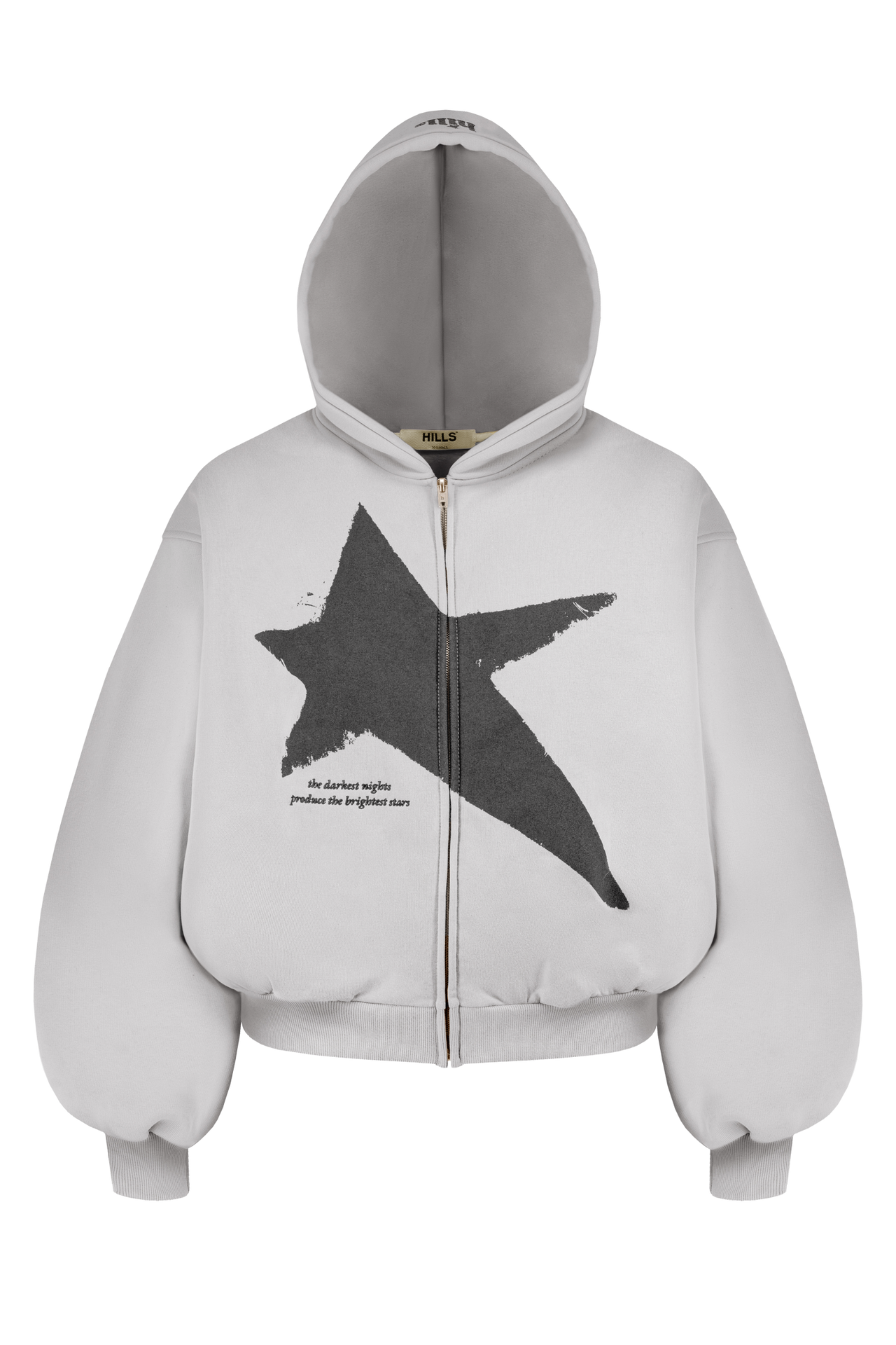 STAR ZIP HOODIE (grey)