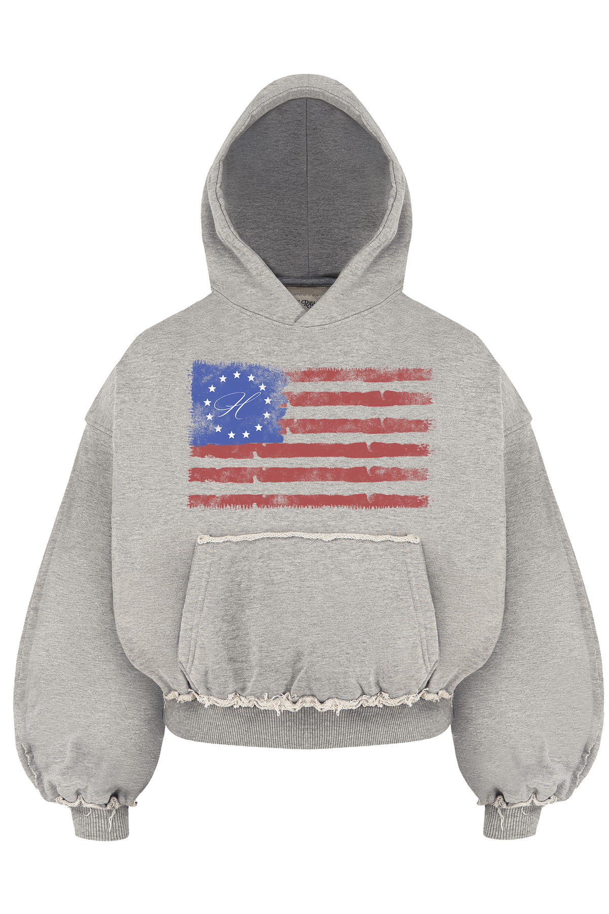 USA HOODIE (grey melange)