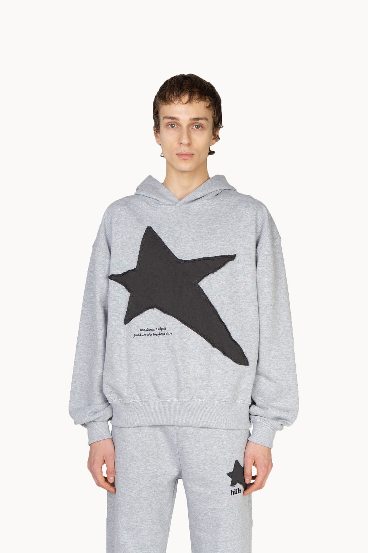 STAR HOODIE (grey melange)