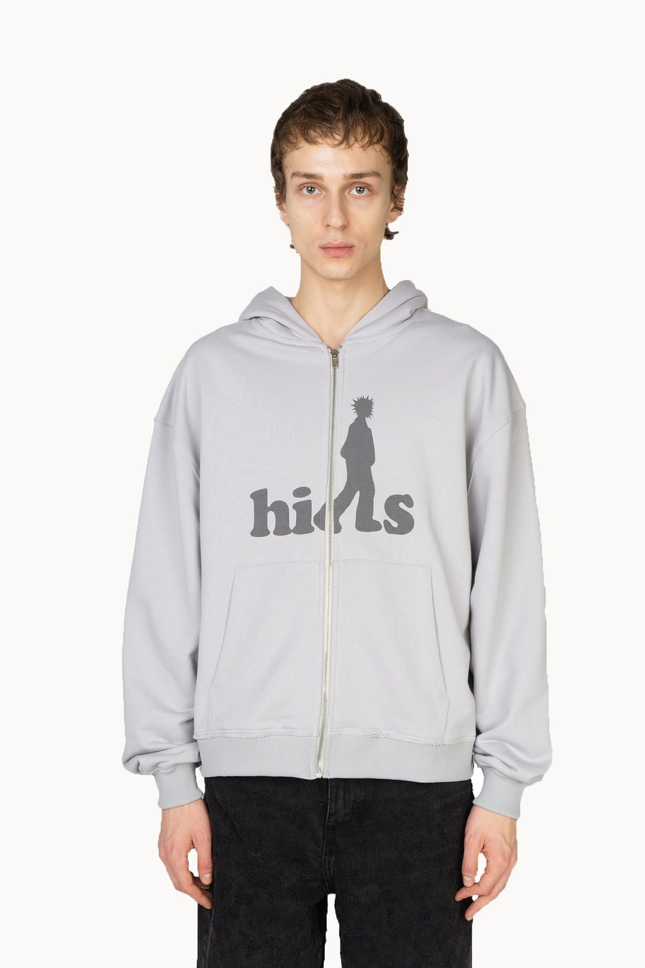 PUNK ZIP HOODIE (grey)