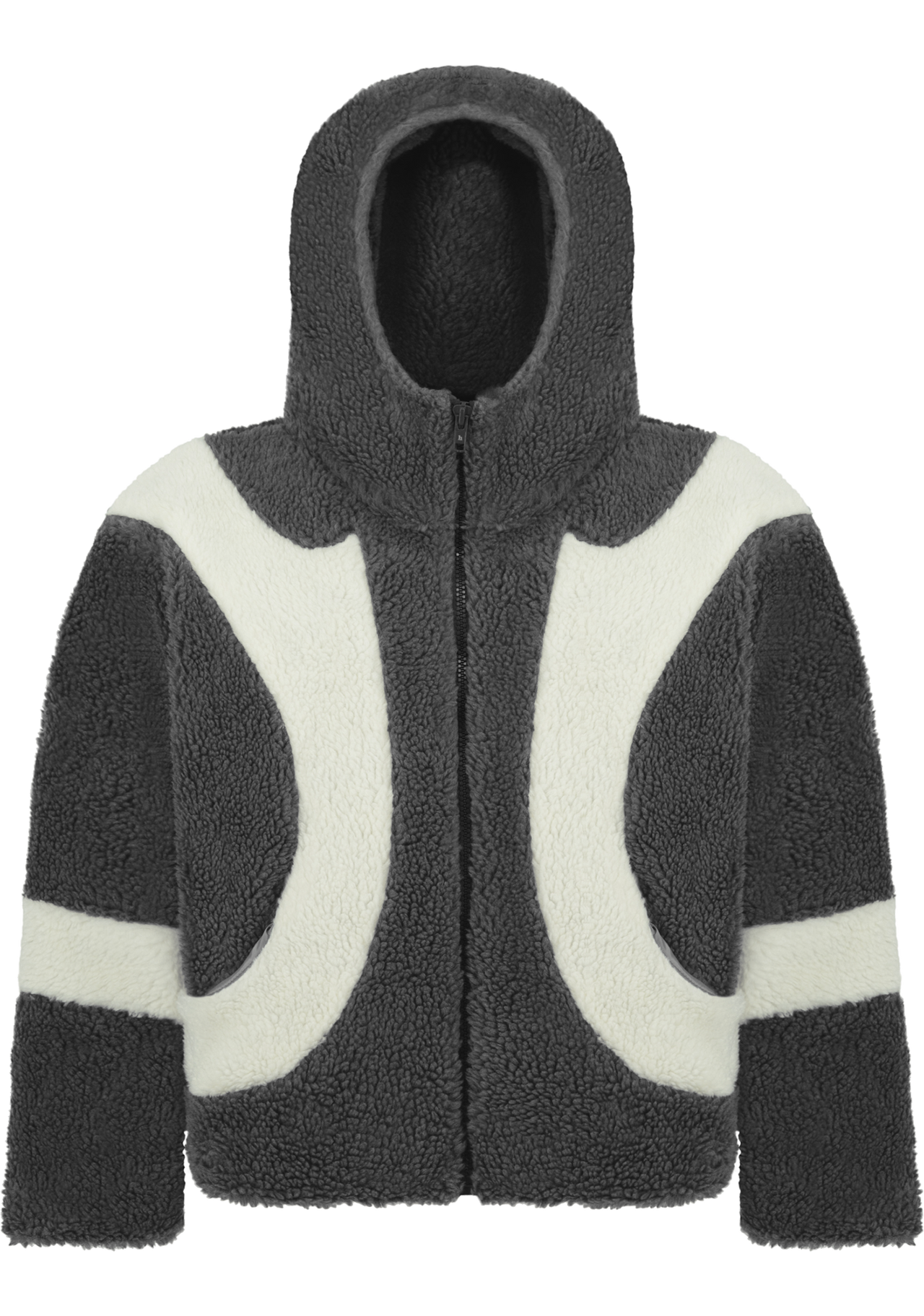 HOODED FLEECE JACKET (grey)