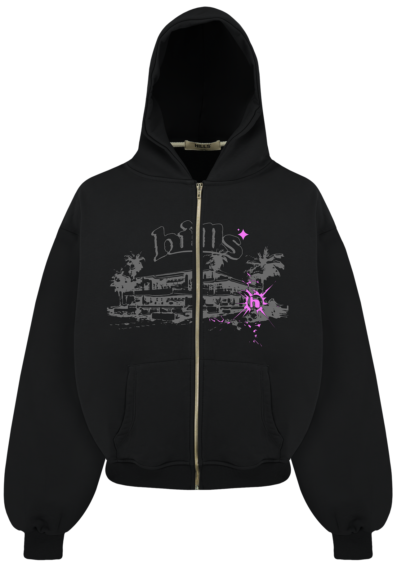 VILLA ZIP HOODIE (black)