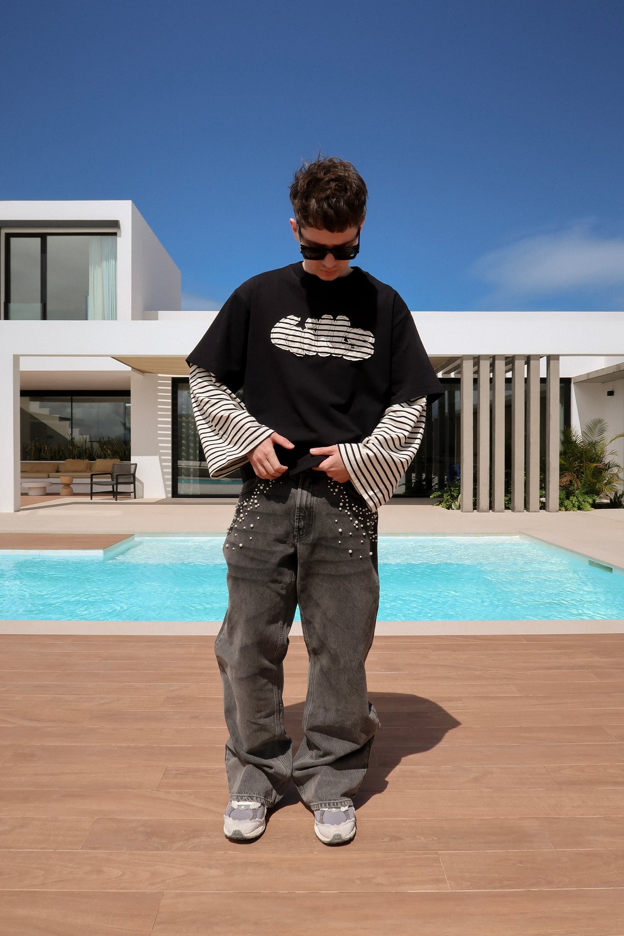 FLUFFY LONGSLEEVE (cream/black)