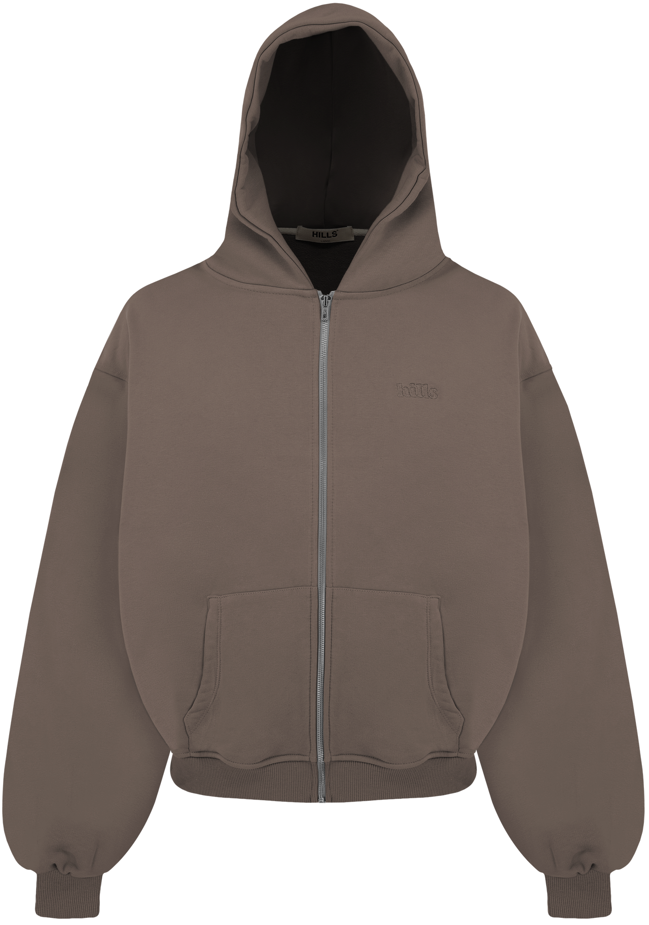 BASIC ZIP HOODIE (brown)