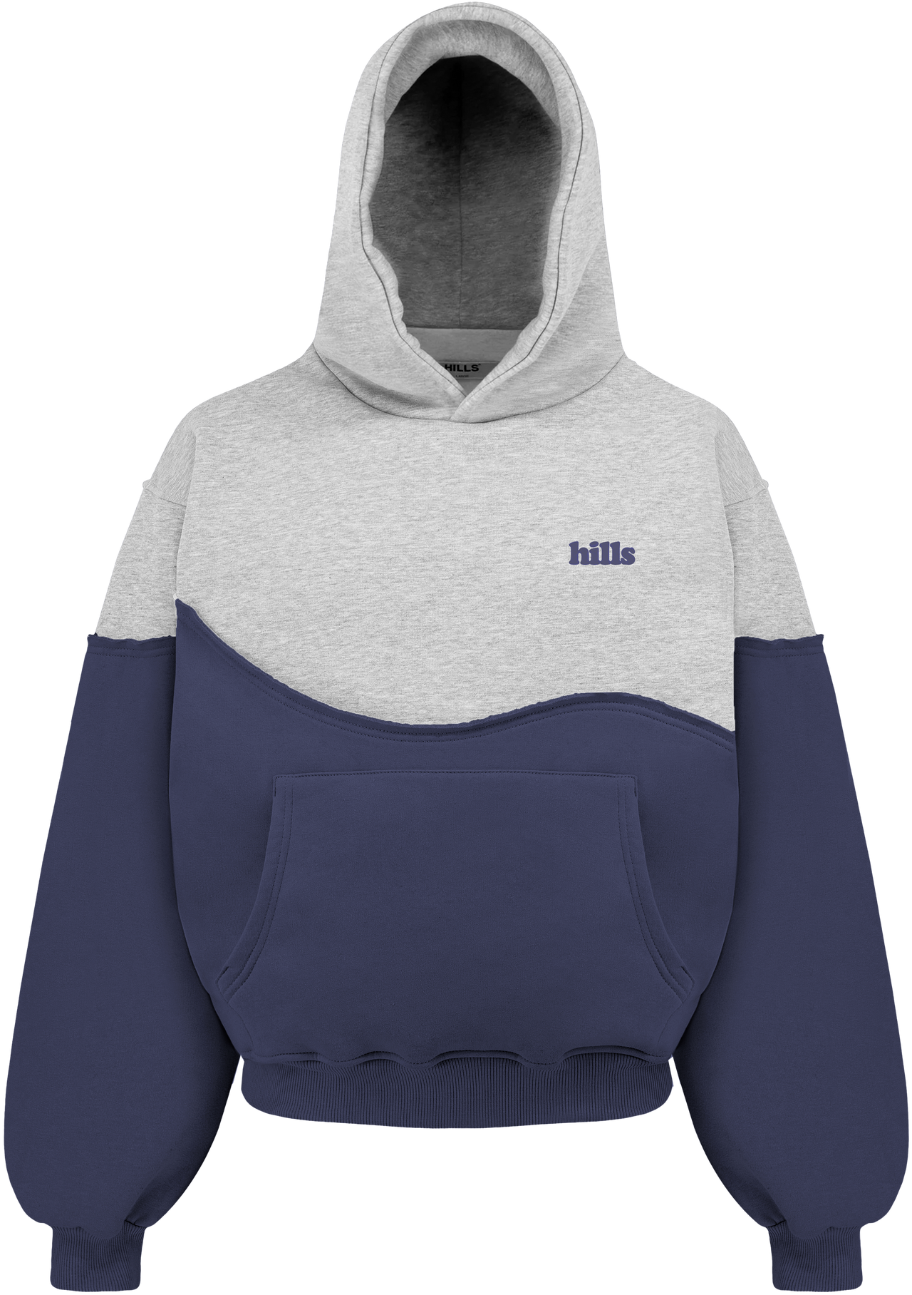 DUO HOODIE (navy/grey)