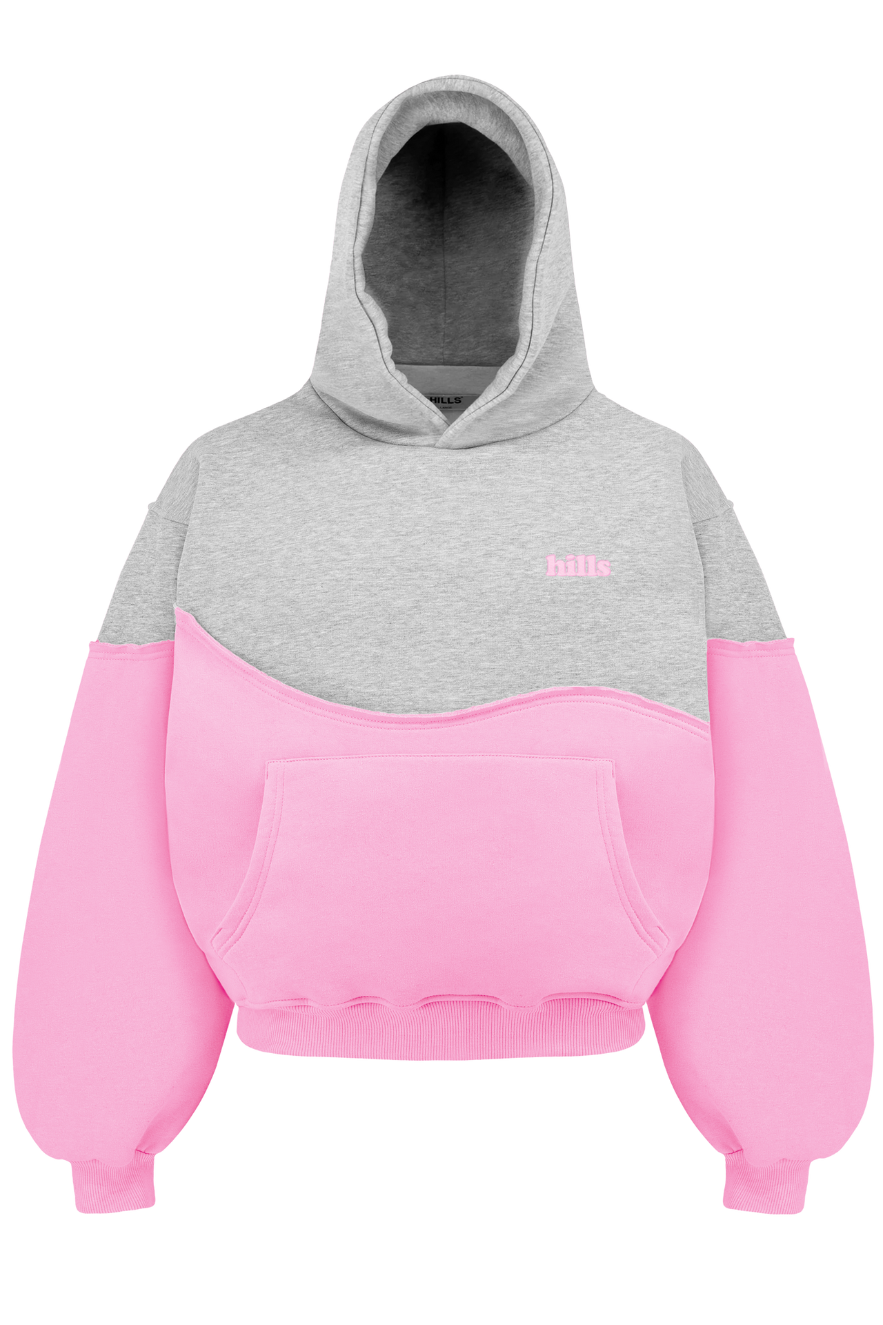 DUO HOODIE (pink/grey)