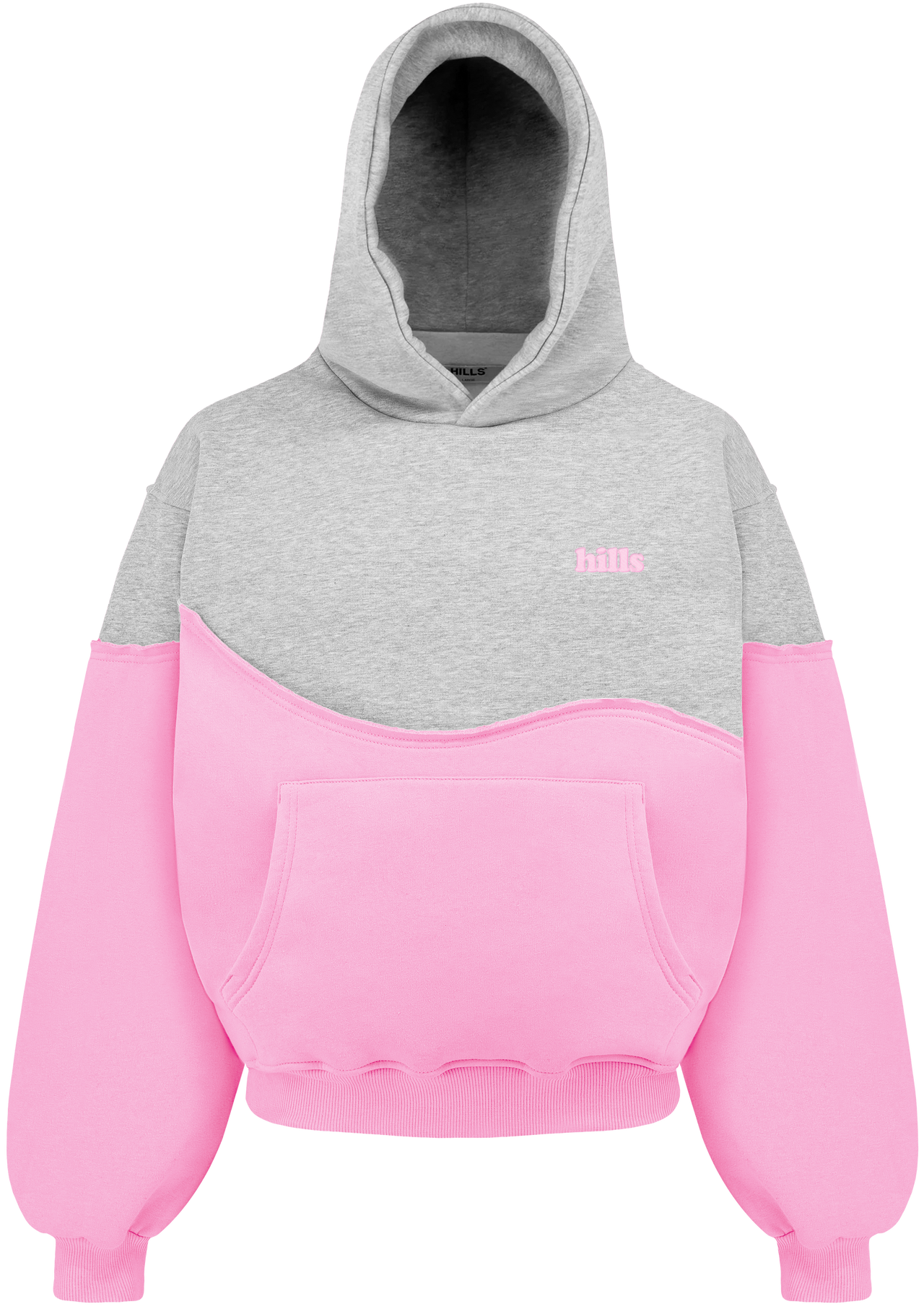 DUO HOODIE (pink/grey)