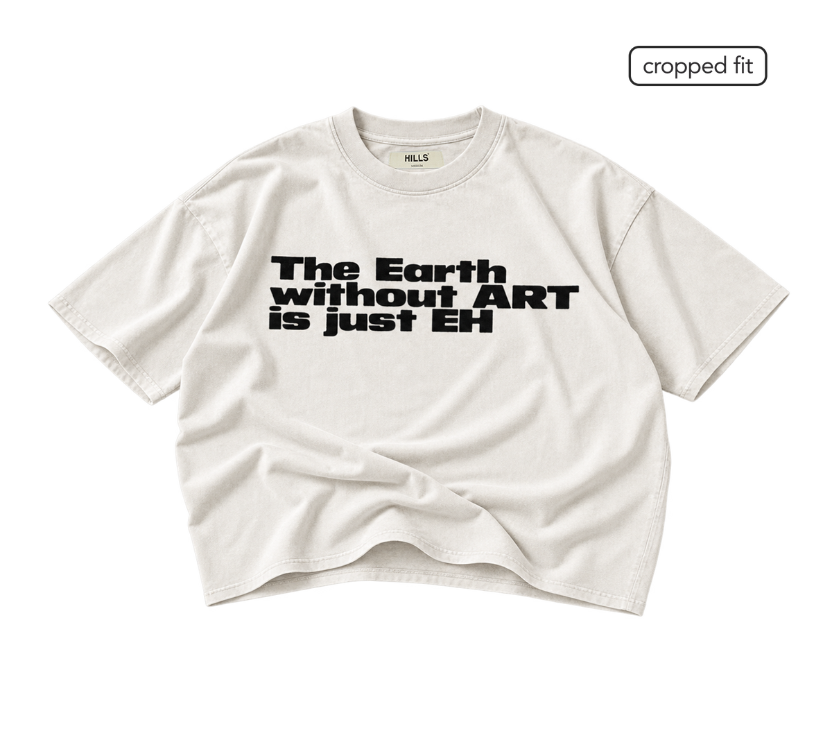 EARTH CROPPED TEE (cream)