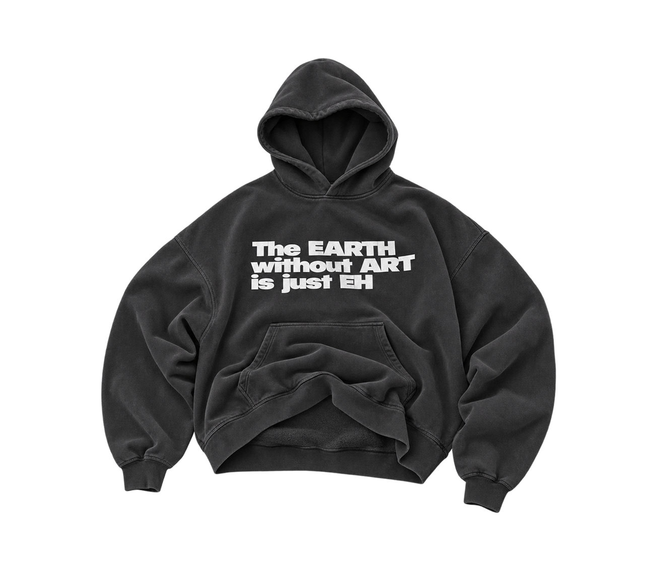 EARTH HOODIE (washed black)