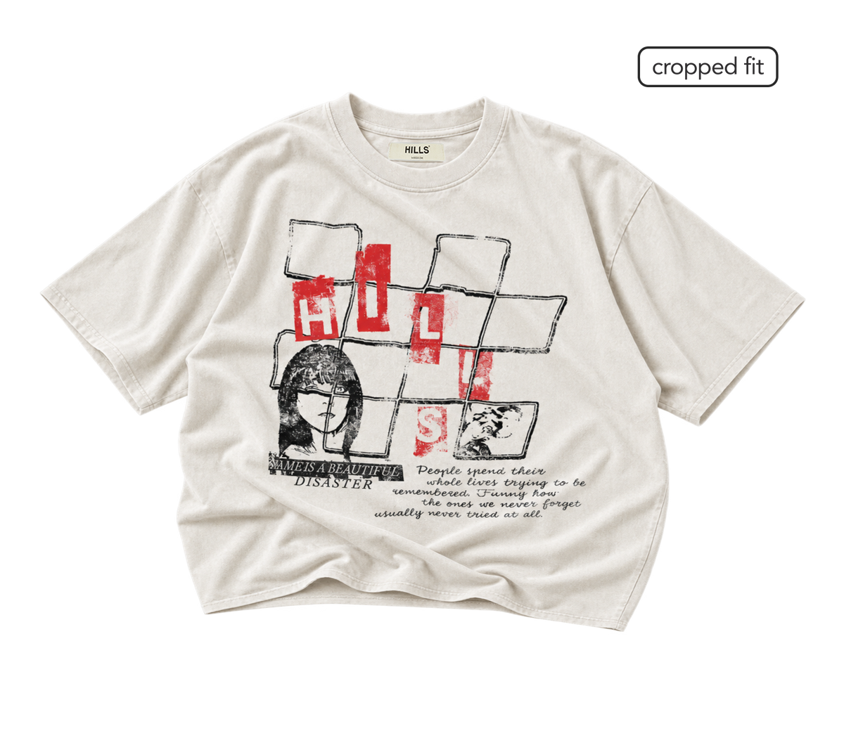 FAMOUS CROPPED TEE (cream)