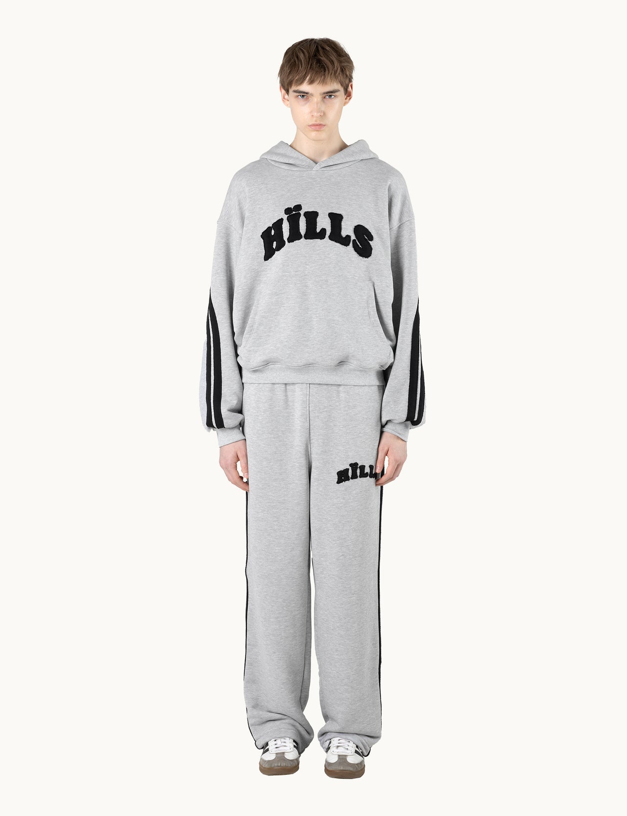 PATCH SWEATPANTS (grey melange)