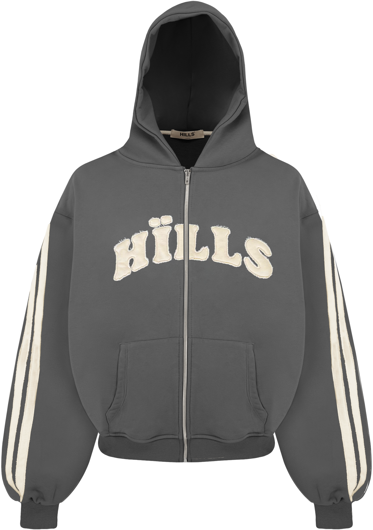 PATCH ZIP HOODIE (graphite)