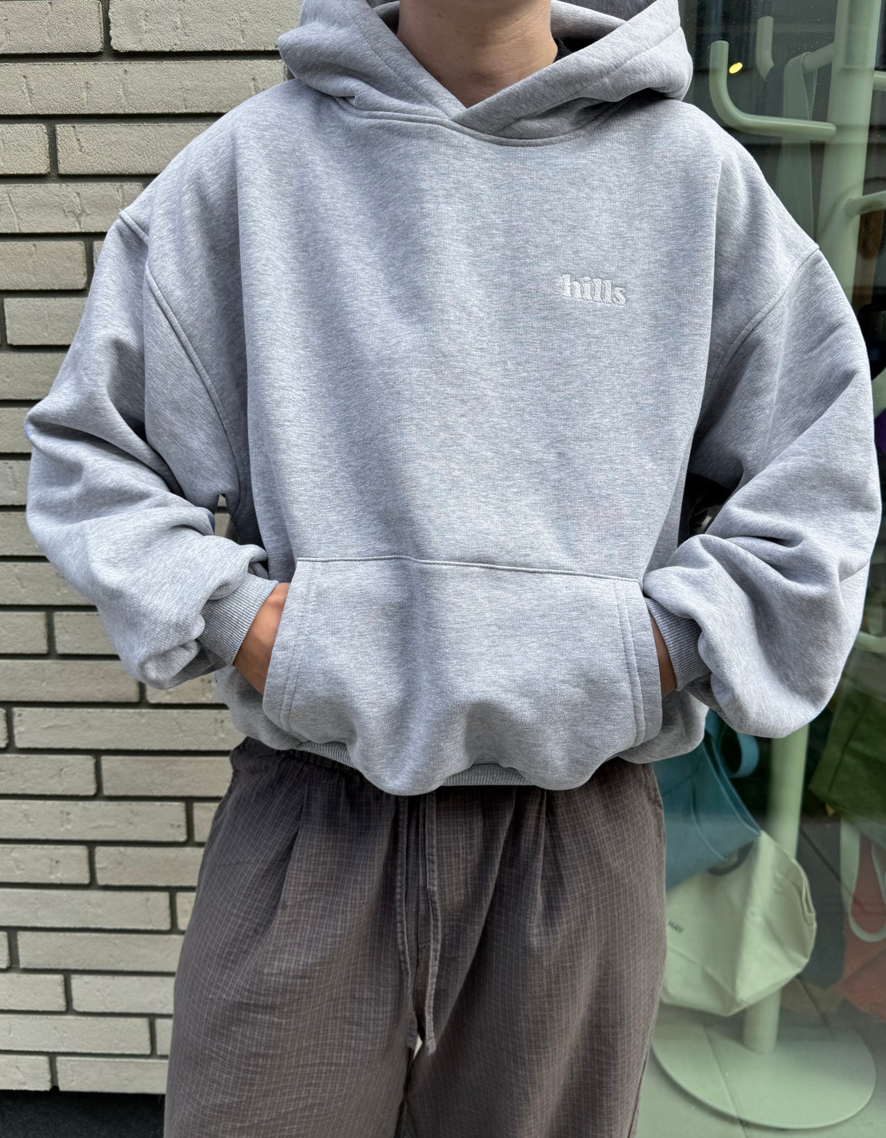 BASIC HOODIE (grey melange)