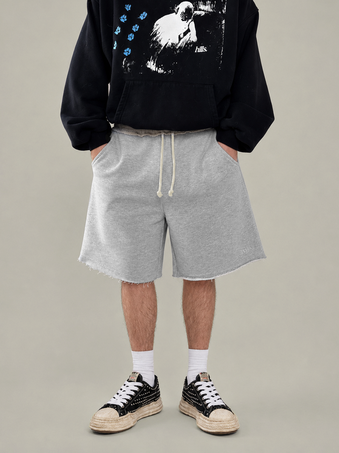 RAW BASIC SHORTS (grey melange)