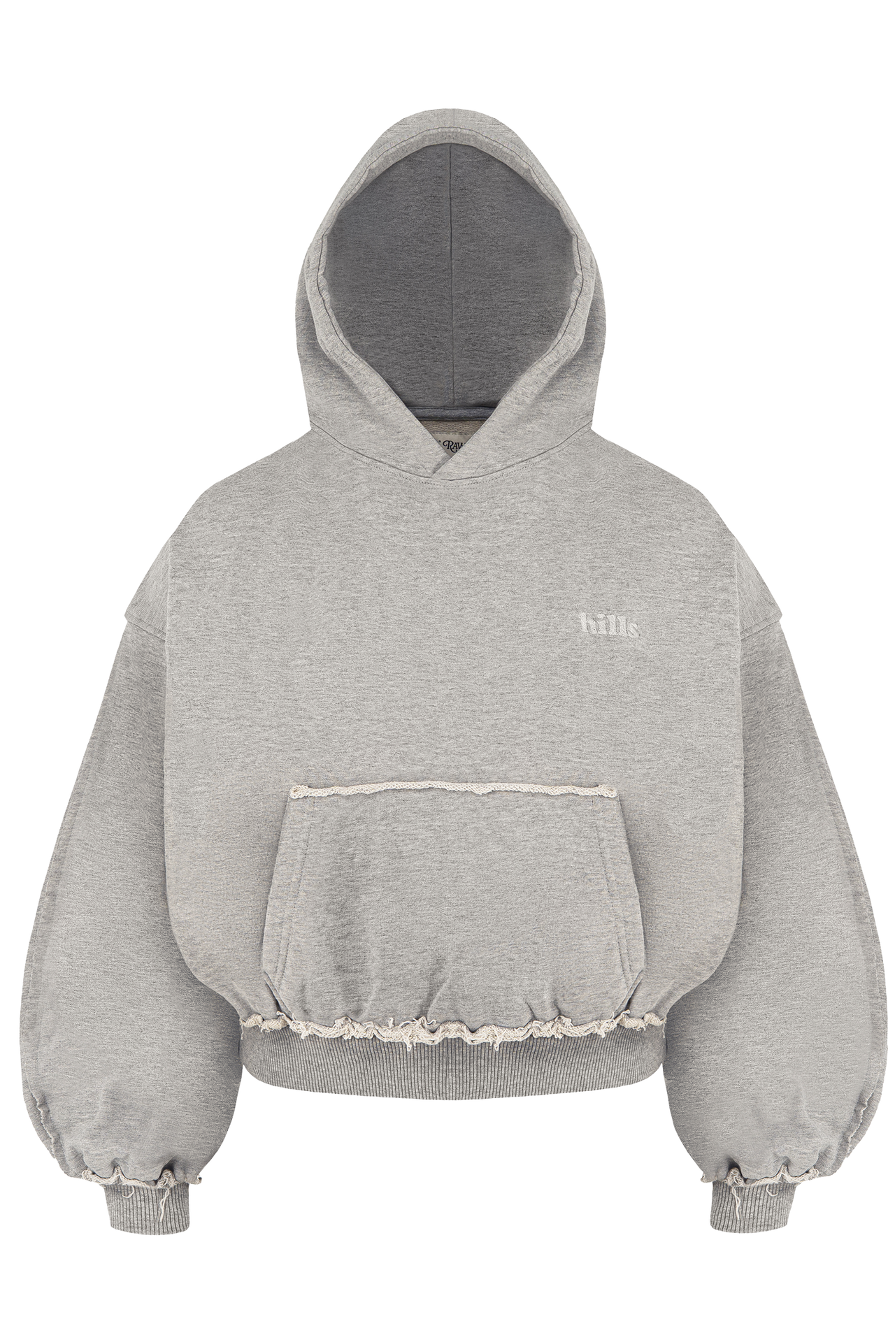RAW BASIC HOODIE (grey malange)