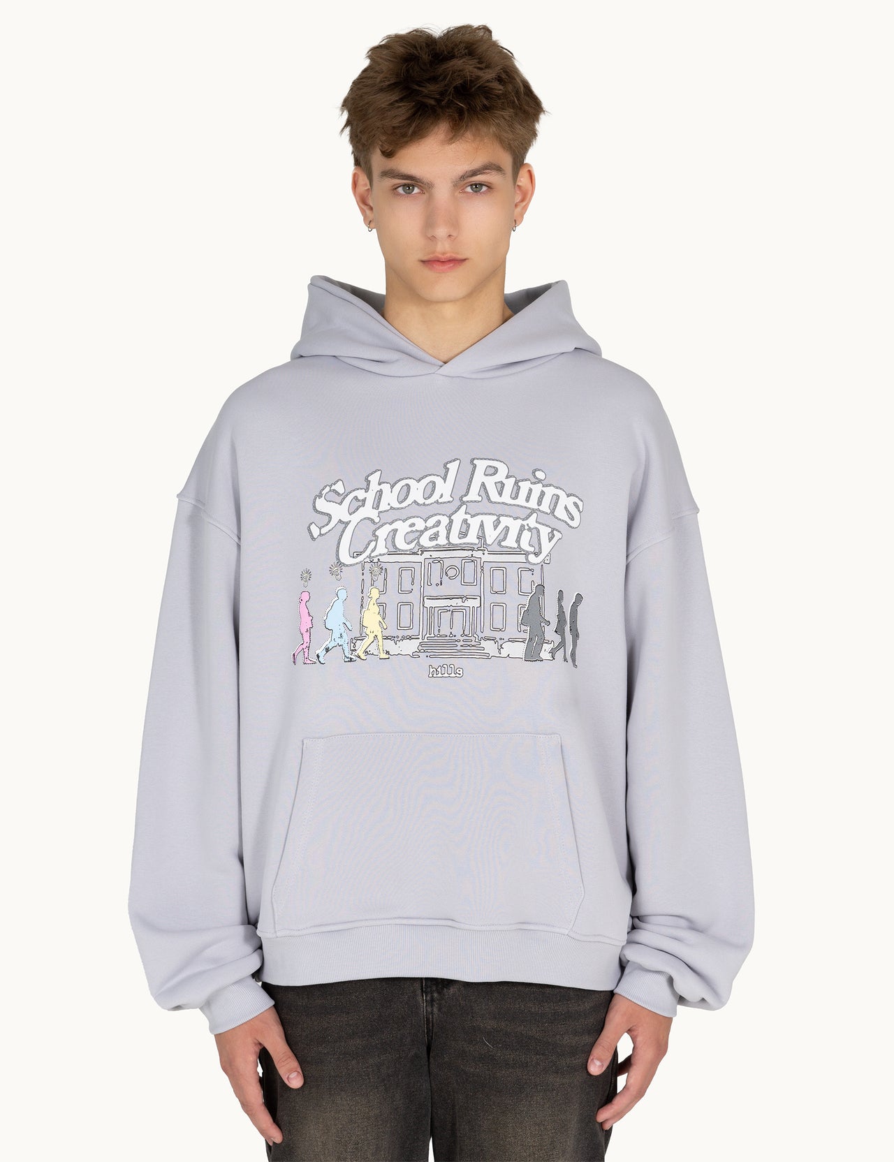 SCHOOL HOODIE (light grey)