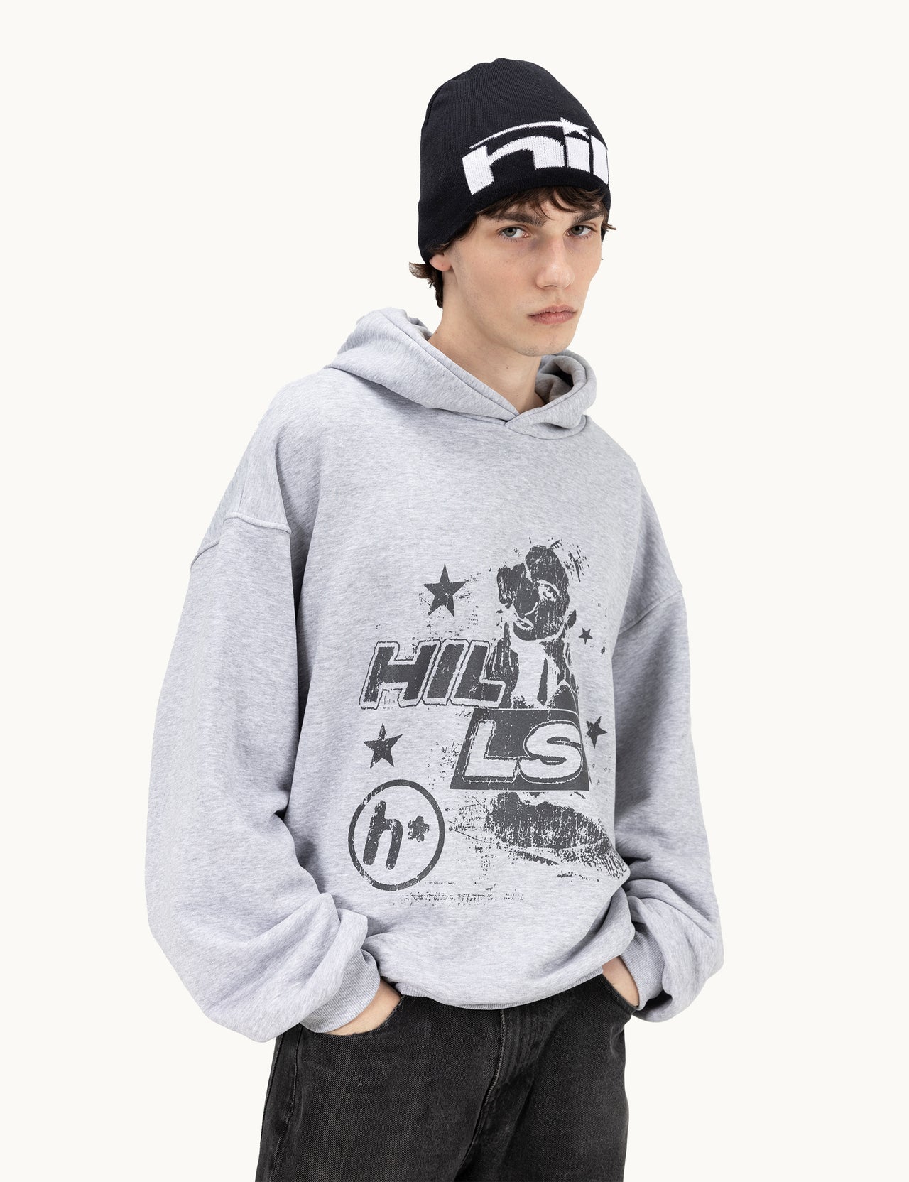 STARGIRL HOODIE (grey melange)