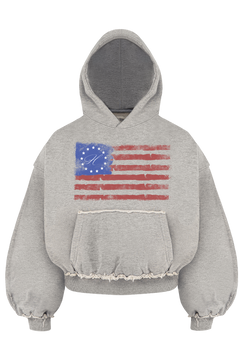 USA HOODIE (grey melange)