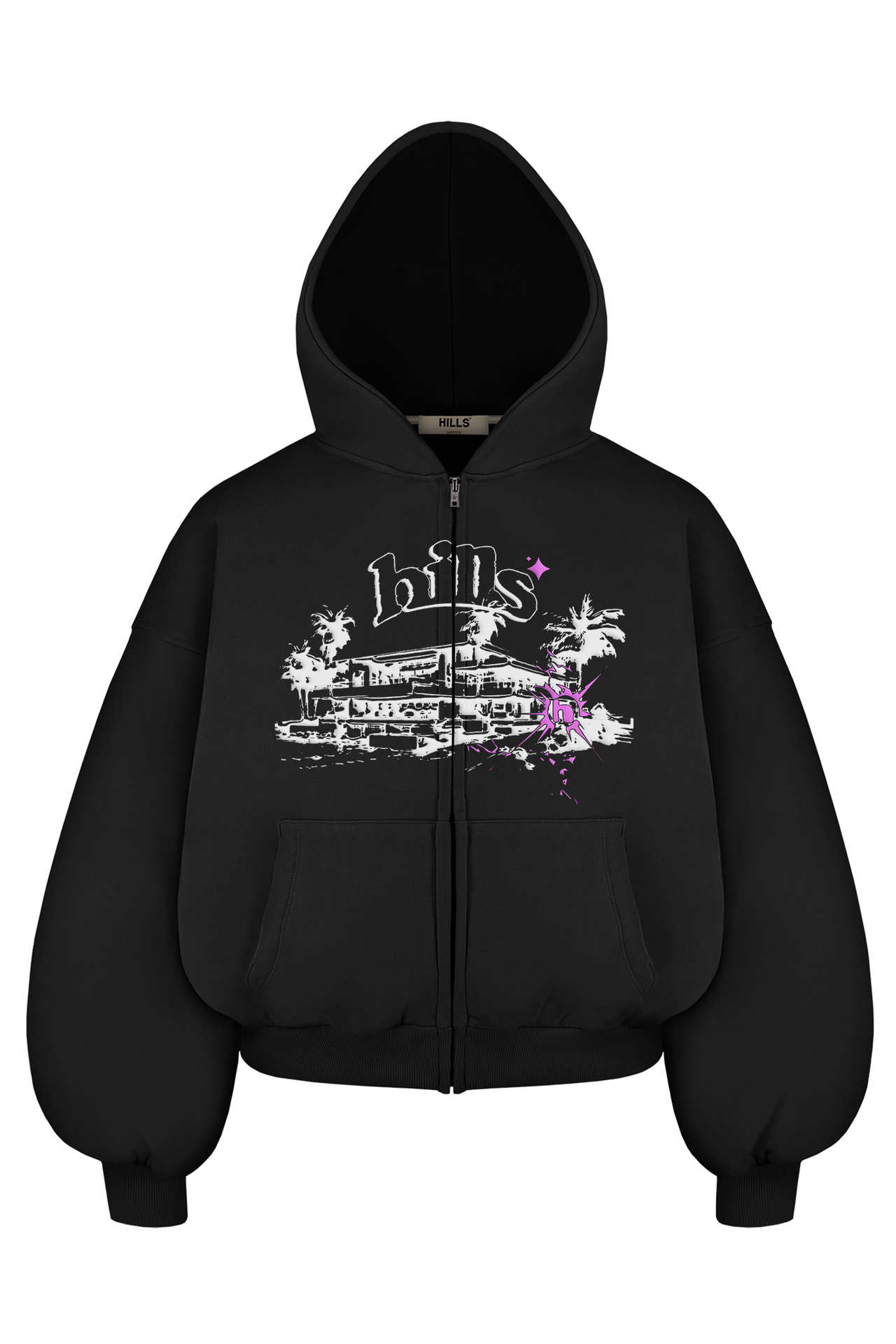 VILLA ZIP HOODIE (black)