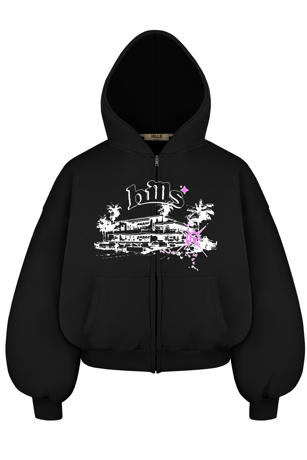 VILLA ZIP HOODIE (black)