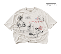 WEST HOLLYWOOD CROPPED TEE (cream)